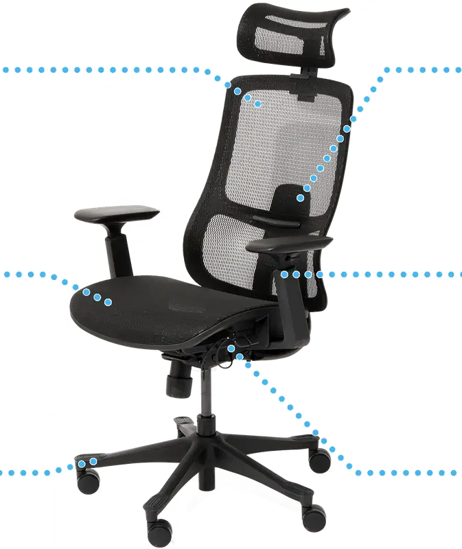 Bürostuhl ergonomisch einstellen – VALKENSTOL M5