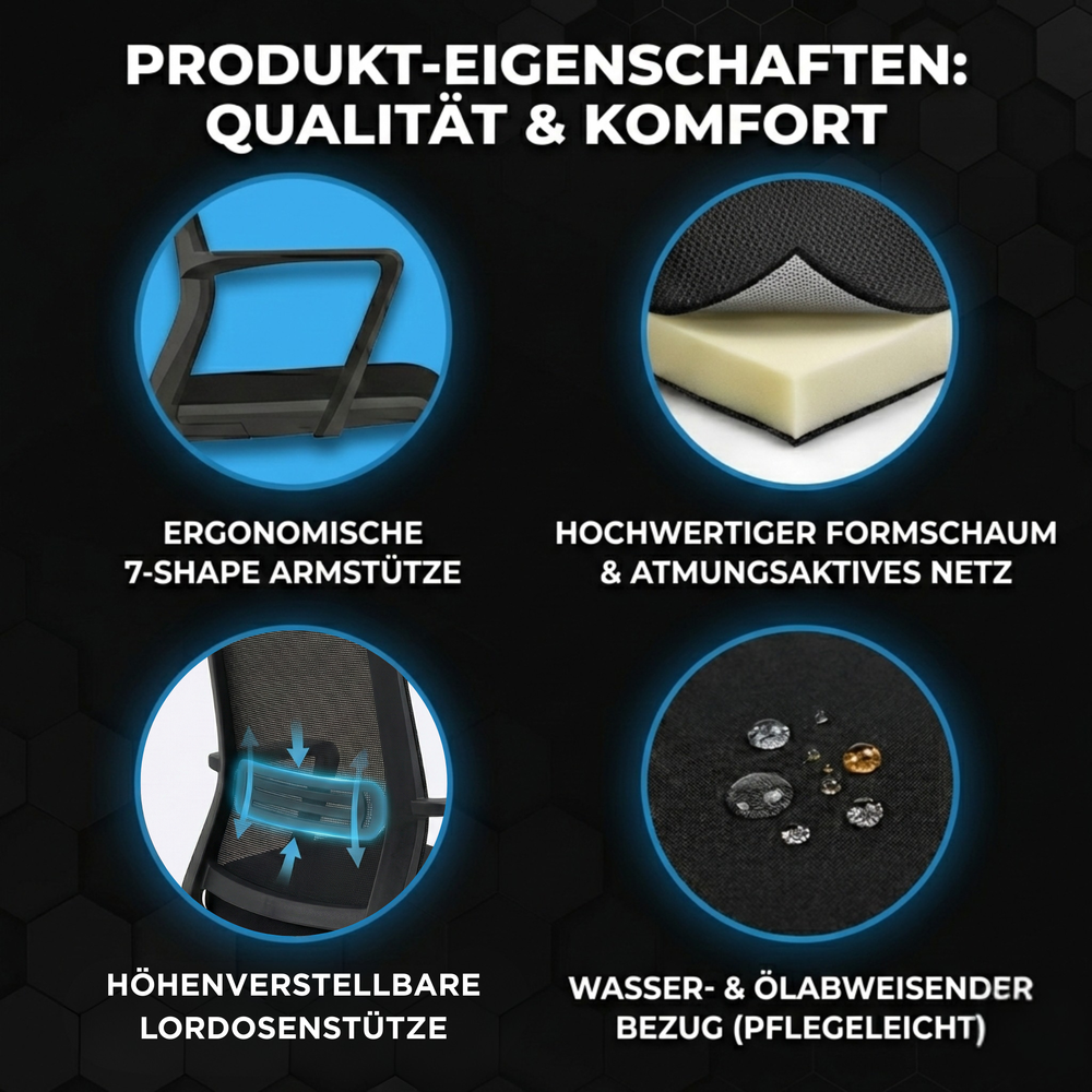 VALKENSTOL K1 -  Konferenzstuhl Freischwinger Schwarz mit Armlehne