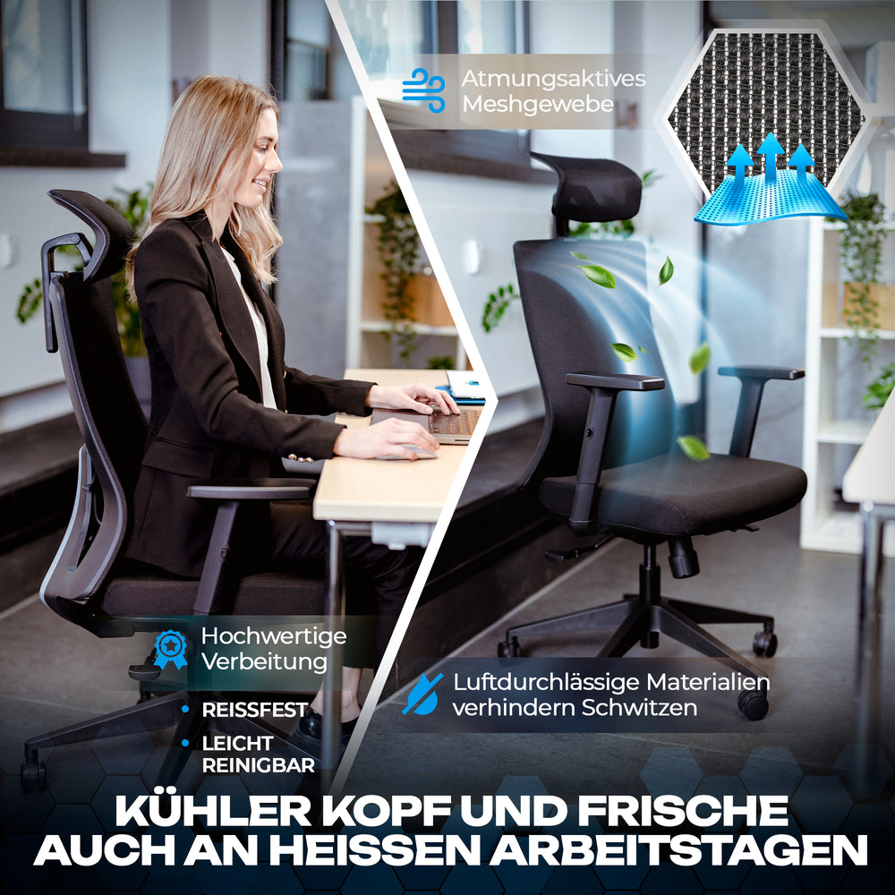 VALKENSTOL M3 - Ergonomischer Bürostuhl Allrounder mit Designanspruch