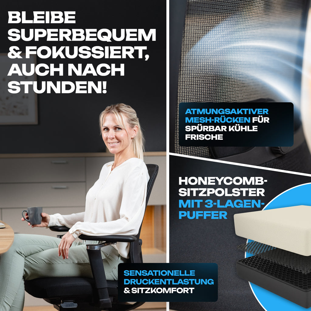 VALKENSTOL M4 - Bürostuhl ergonomisch, modern und stylish