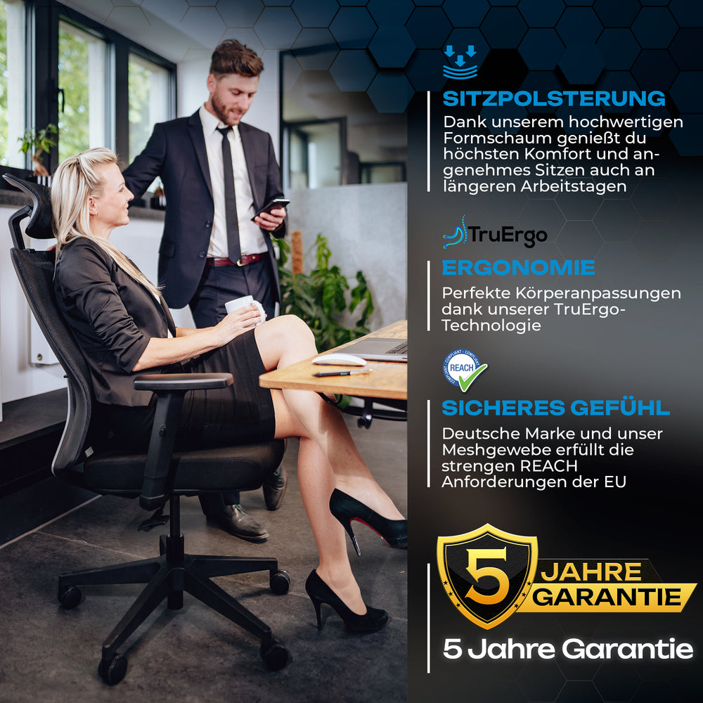 VALKENSTOL M3 Bürostuhl mit 5 Jahre Garantie