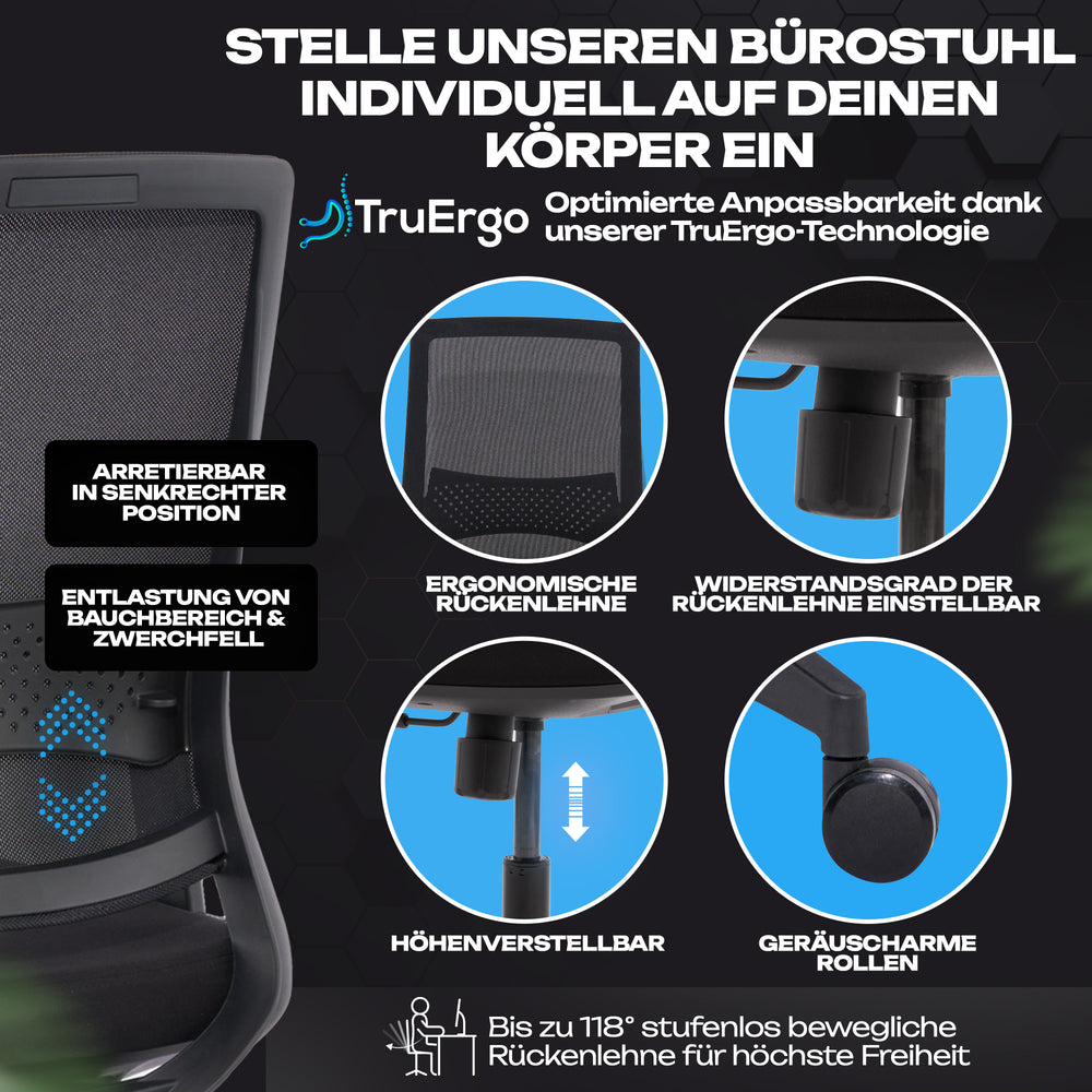 Individuelle Einstellmöglichkeiten des VALKENSTOL M2 mit TruErgo-Technologie zur Anpassung an den Körper