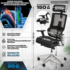 VALKENSTOL M7 - High-End Business Bürostuhl mit adaptiver Lordosenstütze