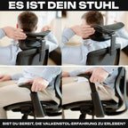 VALKENSTOL M5 ergonomischer Bürostuhl für große Nutzer in Schwarz