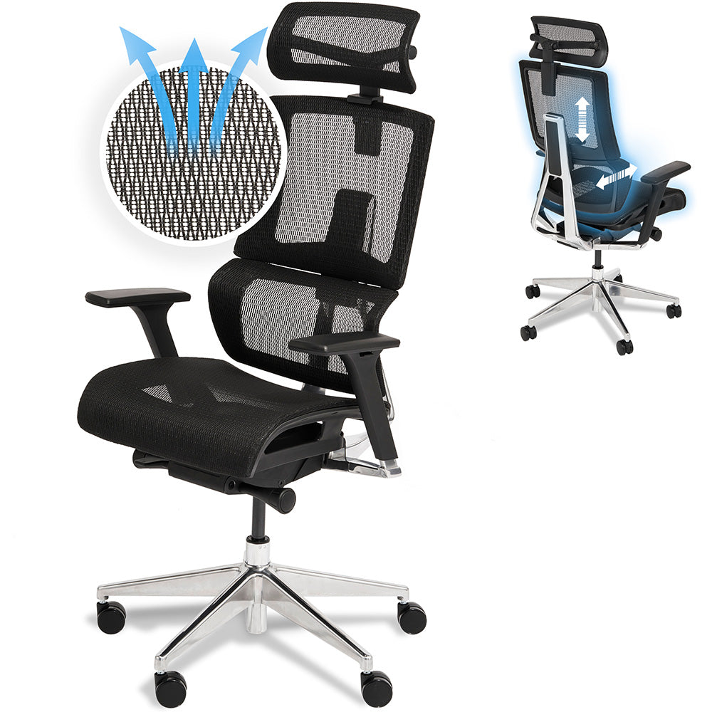 VALKENSTOL M7 - High-End Business Bürostuhl mit adaptiver Lordosenstütze